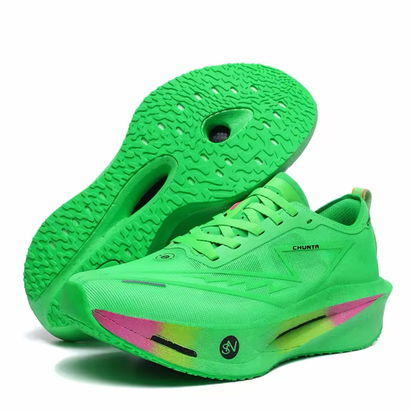 Tênis CHUNTA CHUNTA Volt — Verde Volt (verde neon / arco-íris)